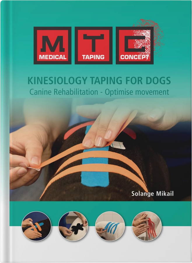 Capa do livro Kinesiology Taping for Dogs, de Solange Mikail